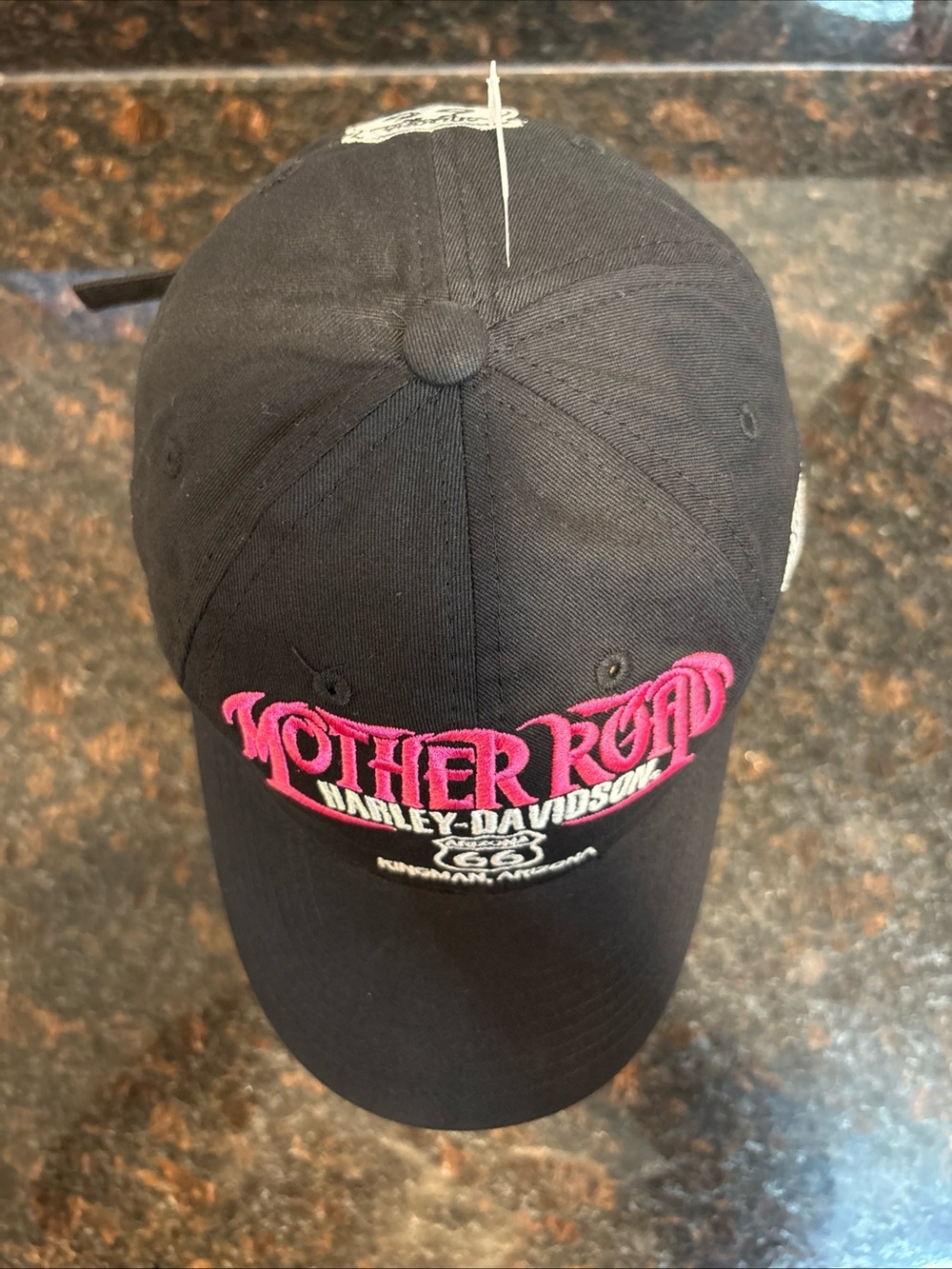 Harley-Davidson Black Baseball Cap with Pink Mother Road Embroidery - Picture 5 of 7